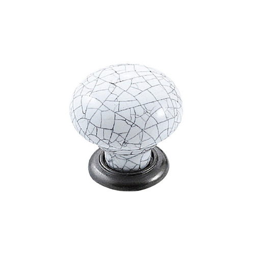 Trianon Round Porcelain & Zinc Alloy Knob