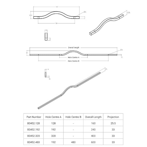 Brave Zinc Alloy Bow Cabinet Handle