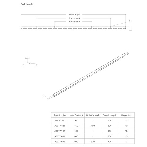 Angle Aluminium Cabinet Handle