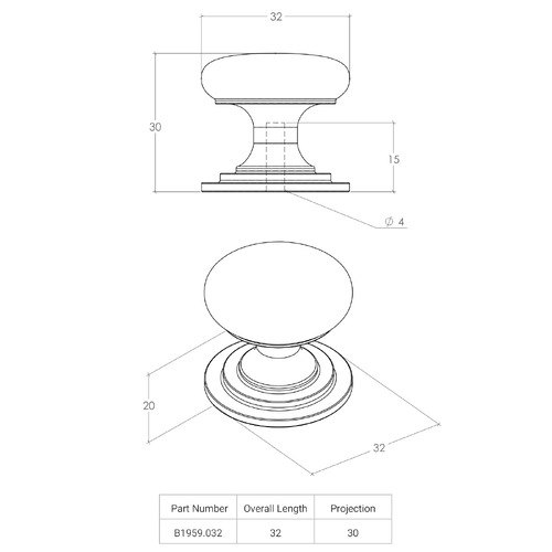 Bosco Round Aluminium Knob