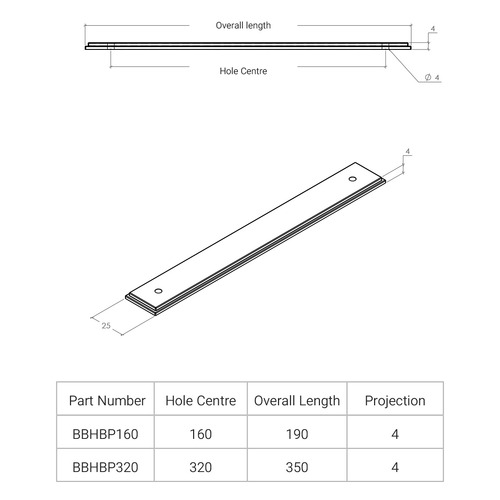Barrington Zinc Alloy Backplate