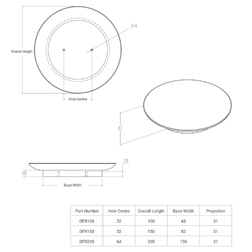 Daintree Round American Oak Wood Cabinet Handle