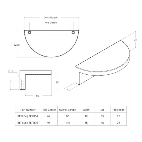 Barrington Eclipse Zinc Alloy Cabinet Handle