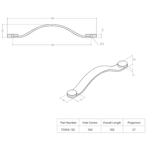 Flexa 160mm Leather & Zinc Alloy Cabinet Handle
