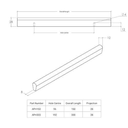 Airlie Oak Wood Cabinet Handle