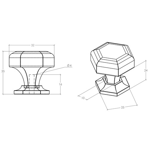Montrose Pewter Cast Iron Knob