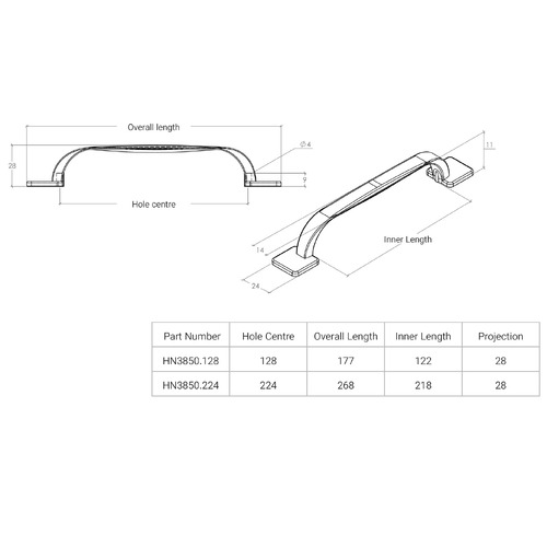 Georgia Zinc Alloy Cabinet Handle