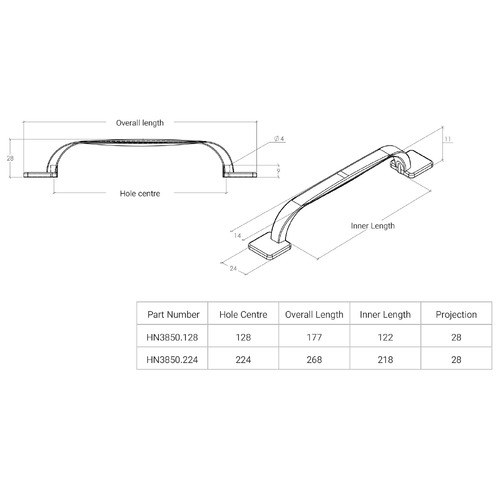 George Pewter Zinc Alloy Cabinet Handle