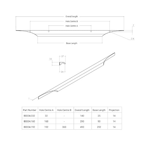 Brikk Aluminium Cabinet Handle