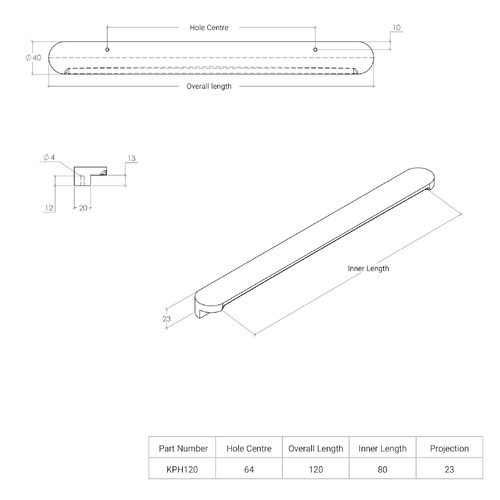 Kimberley 64mm American Oak Wood Cabinet Handle