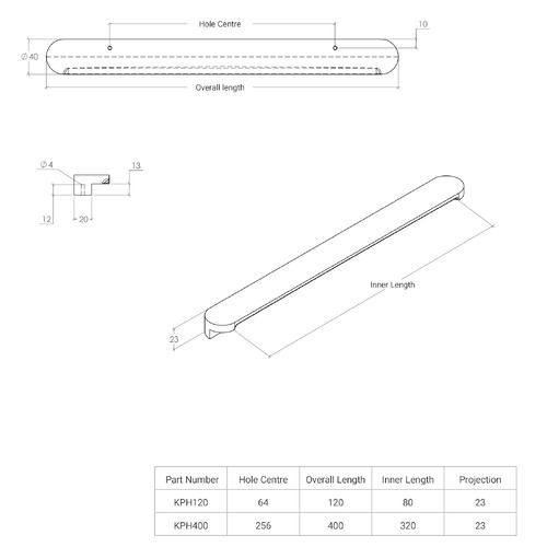 Kimberley Walnut Wood Cabinet Handle