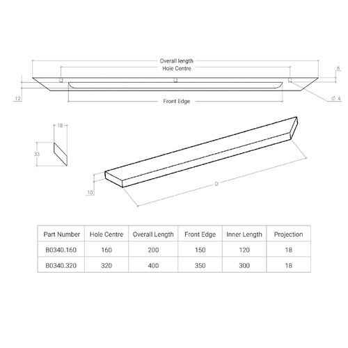 Barcco Ash Wood Cabinet Handle
