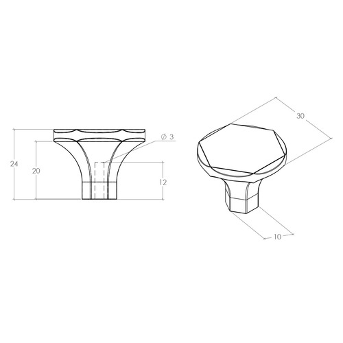 Caselle Zinc Alloy Knob