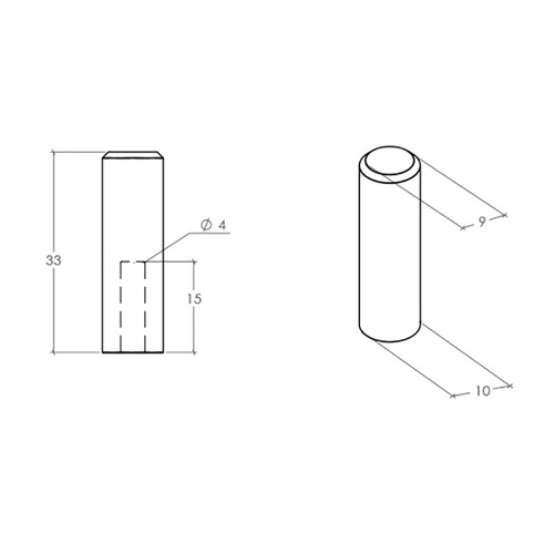 Graf Round Aluminium Cylinder Knob