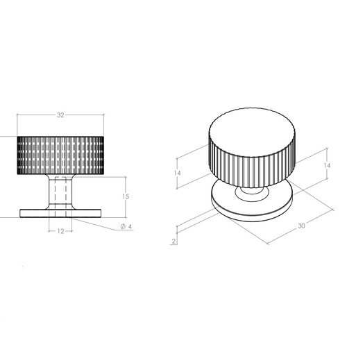 Ambrose Matte Antique Bronze Round Aluminium Knob