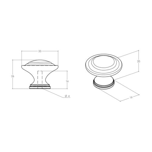 Florencia Round Zinc Alloy Concentric Knob