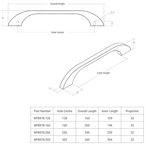 New Prato Zinc Alloy Bow Cabinet Handle