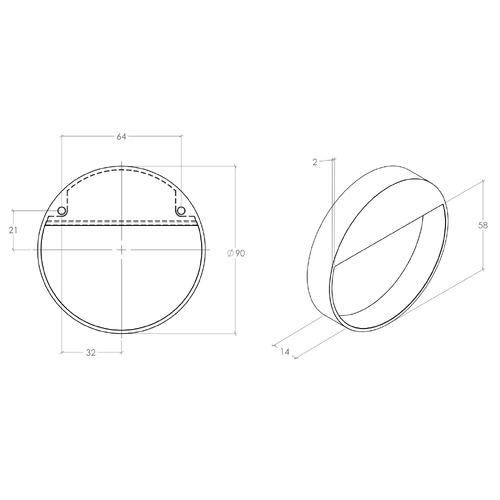 Bau 64mm Round Zinc Alloy Cabinet Handle