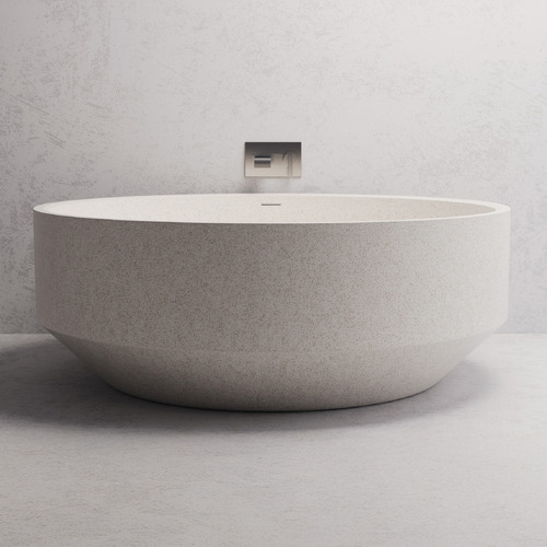 Eden 1500mm Round Terrazzo Freestanding Bath with Overflow