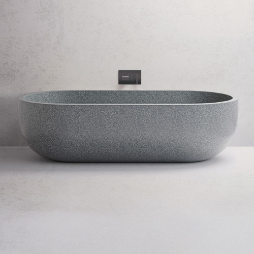 Victoria 1800mm Oval Terrazzo Freestanding Bath with Overflow