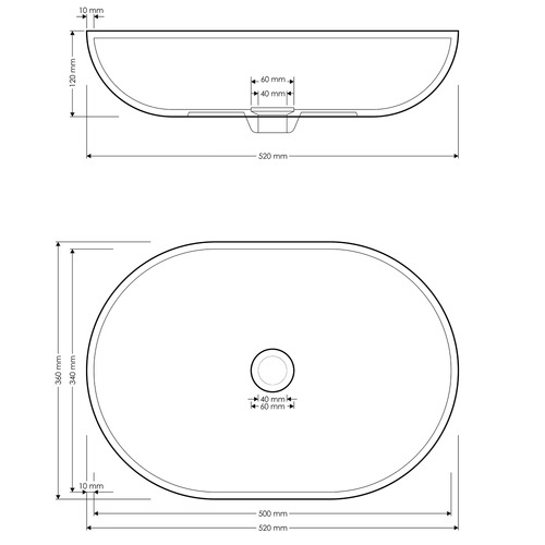 Maeve 520mm Oval Terrazzo Above Counter Basin