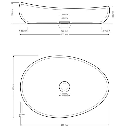 Milla 500mm Oval Terrazzo Above Counter Basin