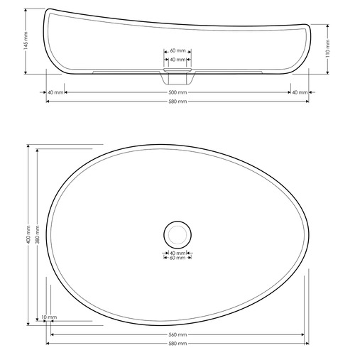 Milla 580mm Oval Terrazzo Above Counter Basin