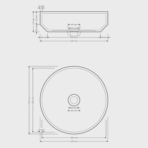 370mm Round Terrazzo Above Counter Basin