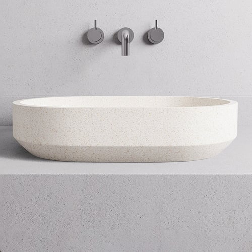 500mm Oval Terrazzo Above Counter Basin