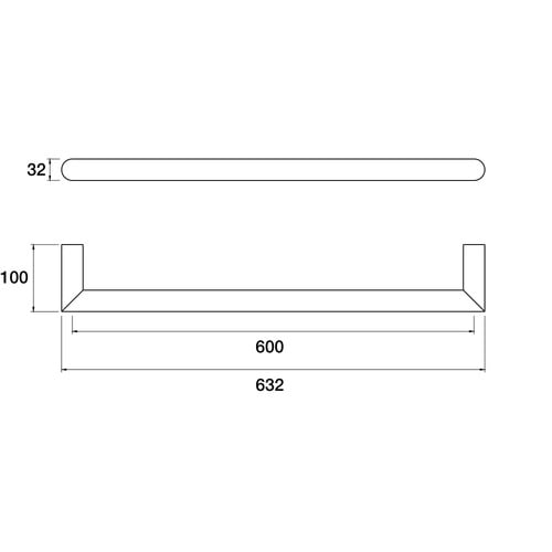 Lugano Heated Single Towel Rail