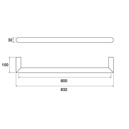 Lugano Heated Single Towel Rail