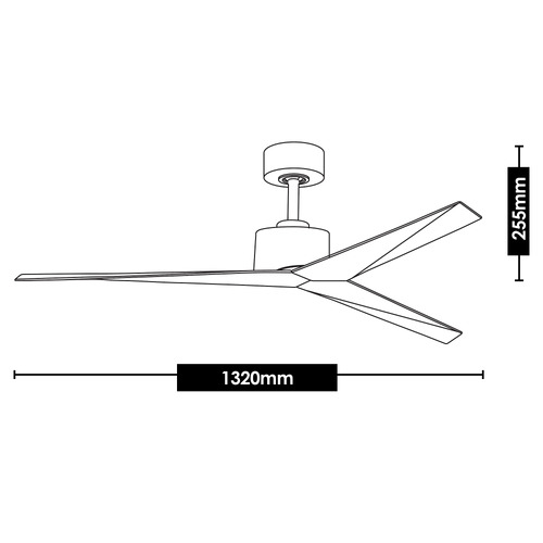 Bronte 132cm DC Ceiling Fan with Remote Control