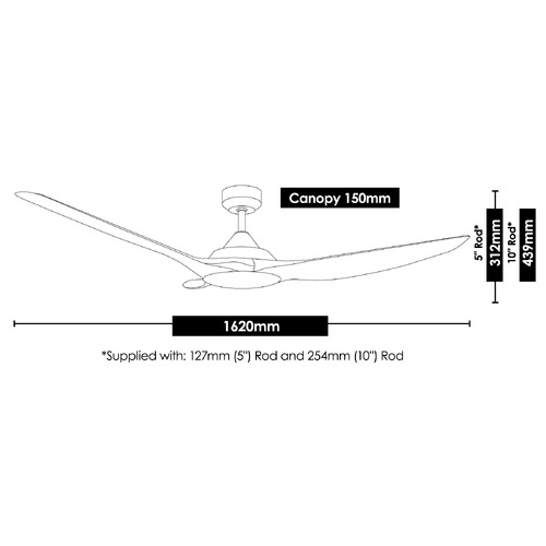 Raven RWS DC Smart Ceiling Fan with Remote Control