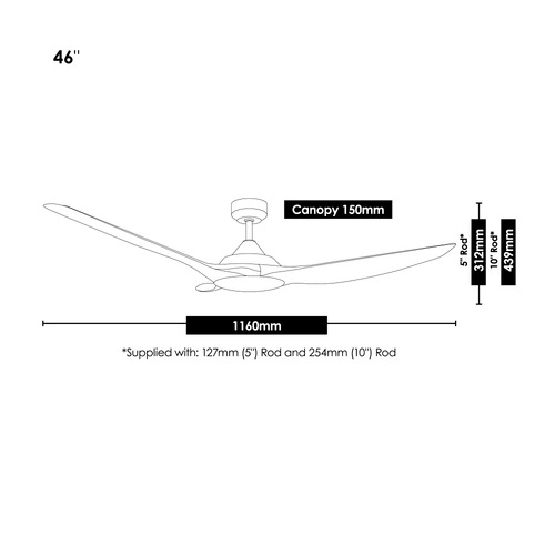 Raven RWS DC Smart Ceiling Fan with LED Light