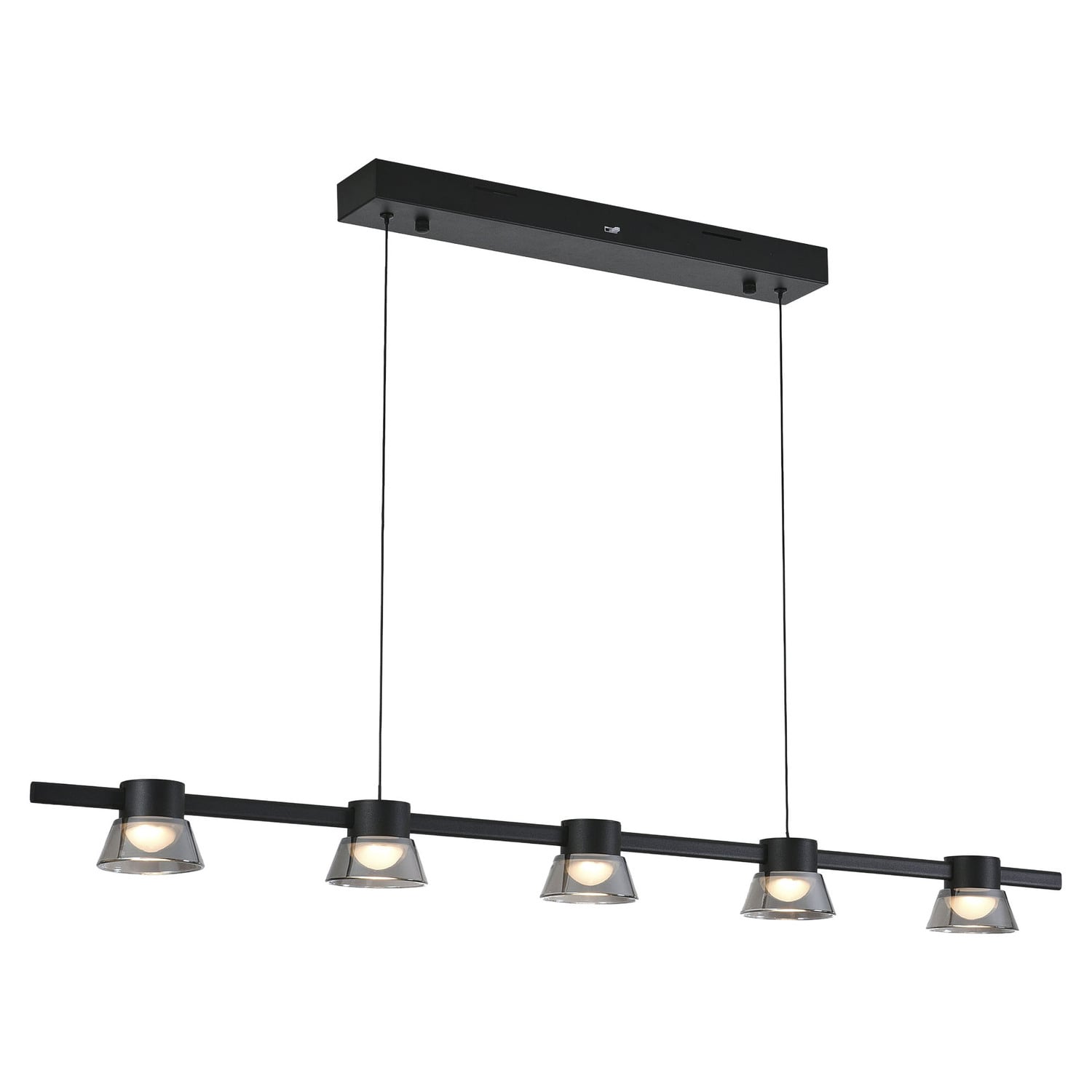 Rocket Metal Tri-Colour LED 5 Light Pendant