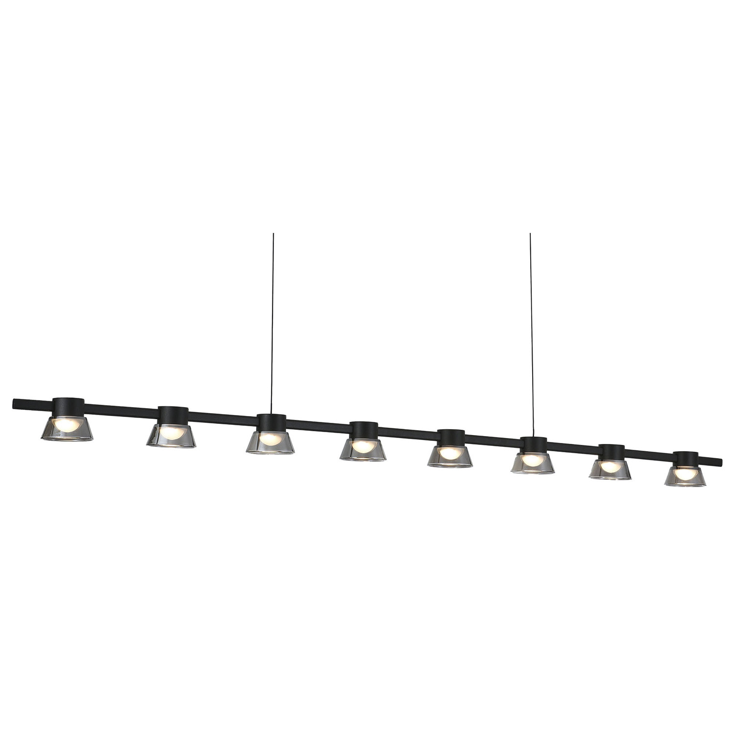 Rocket Metal Tri-Colour LED 8 Light Pendant
