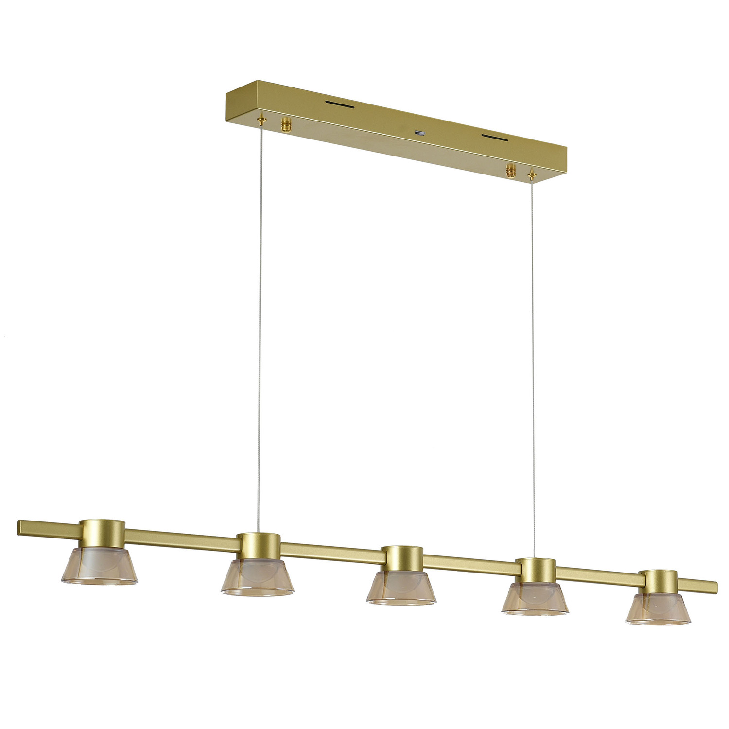 Rocket Metal Tri-Colour LED 5 Light Pendant