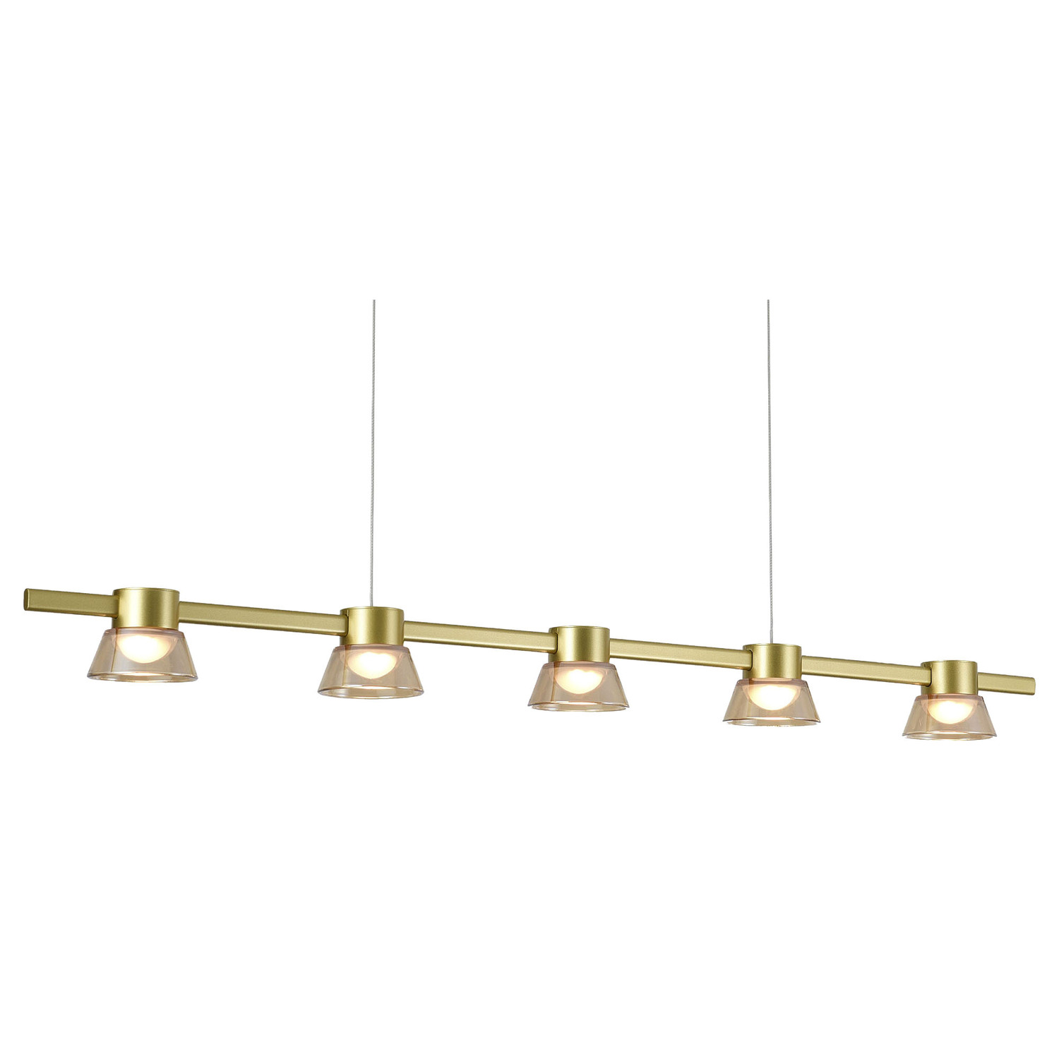 Rocket Metal Tri-Colour LED 5 Light Pendant