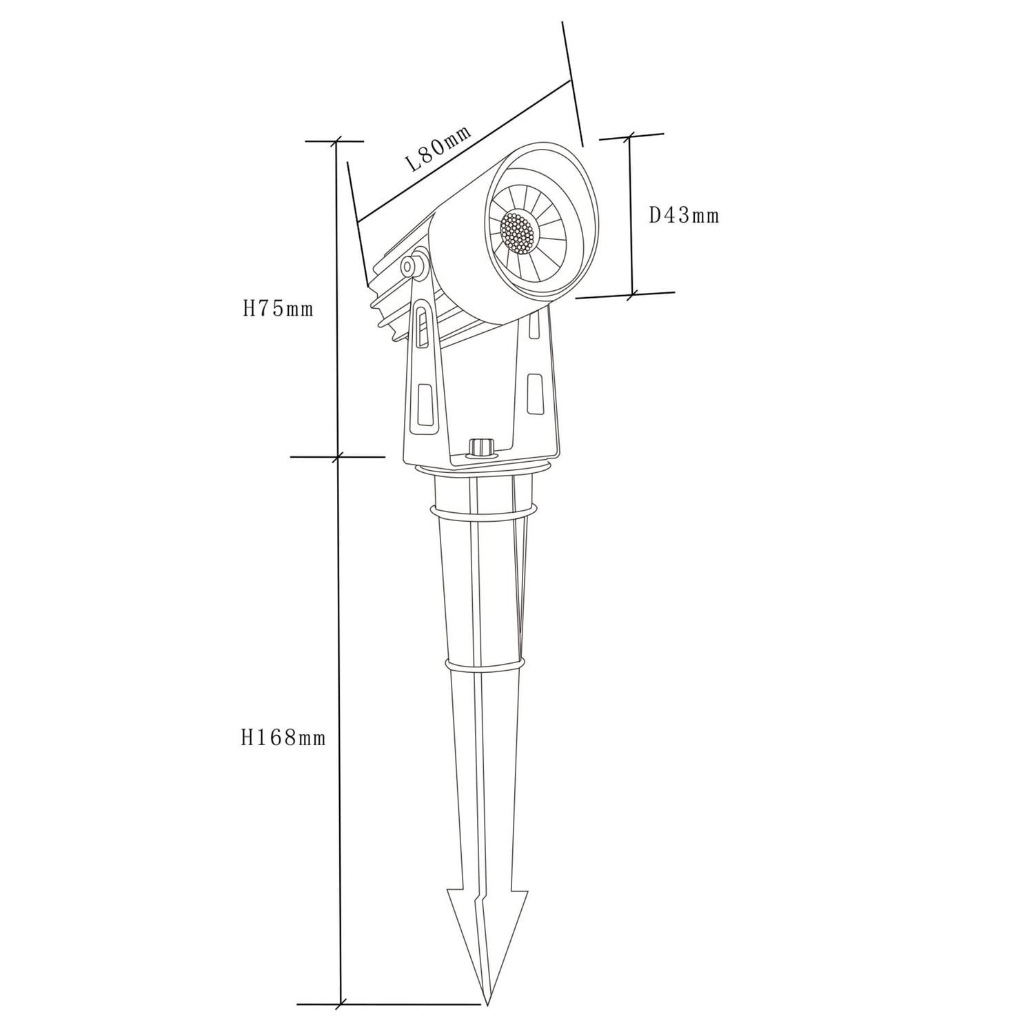 Thorn Aluminium 3W Tri-Colour Daylight Garden Spike Light