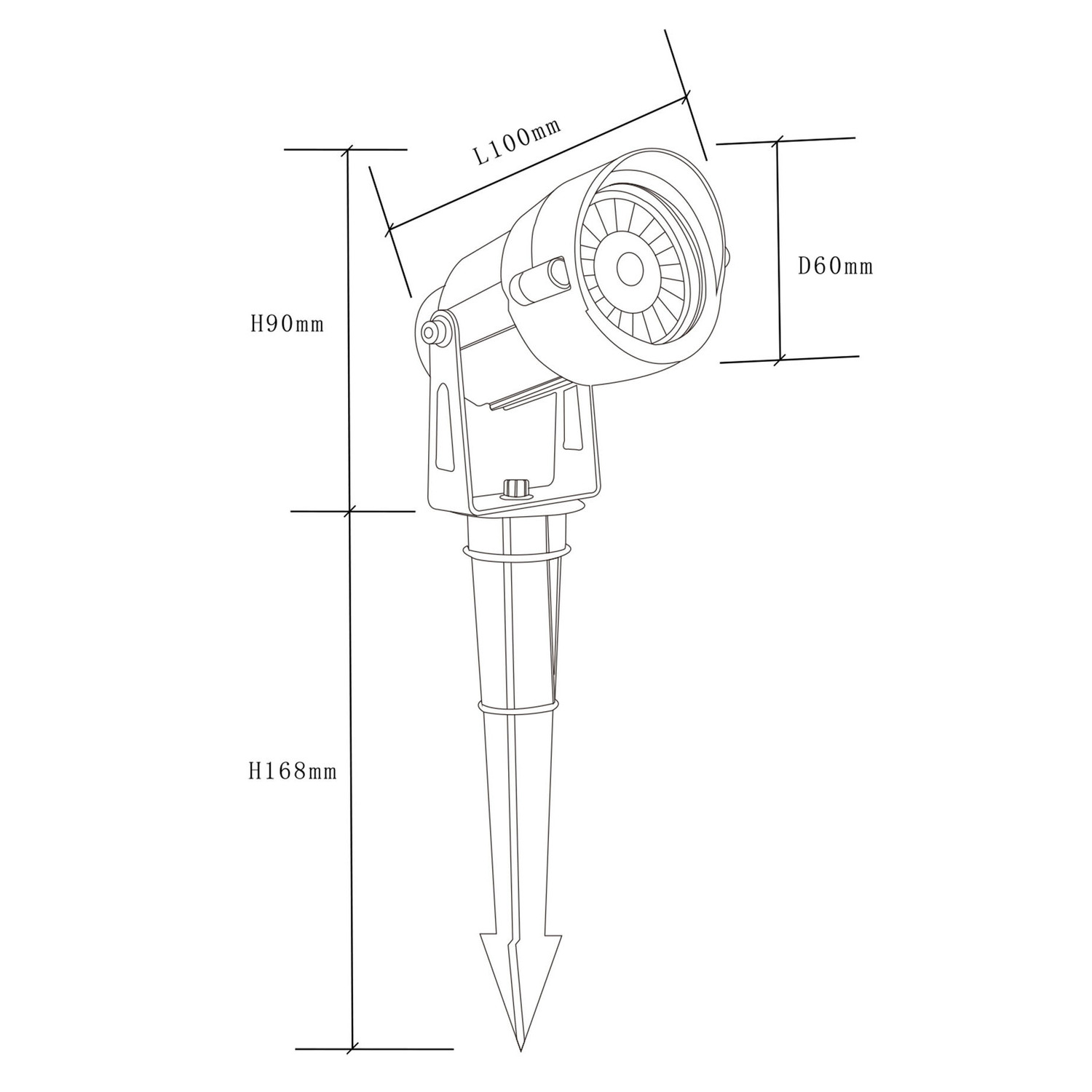 Thorn Aluminium 6W Tri-Colour Garden Spike Light