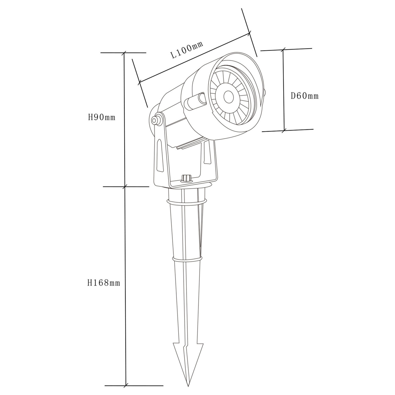 Thorn Aluminium 12W Tri-Colour Garden Spike Light