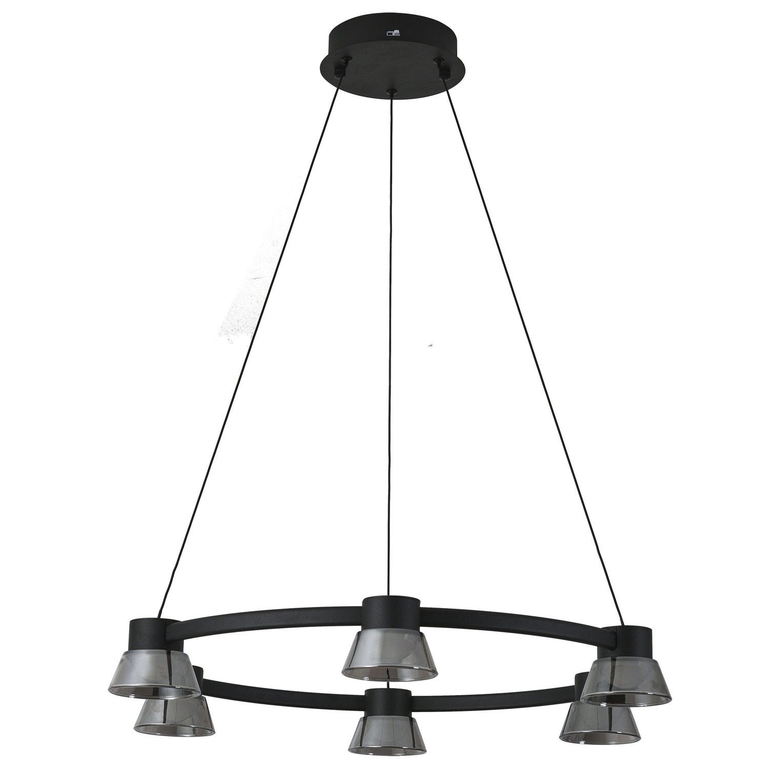 Rocket Metal Tri-Colour LED 6 Light Pendant