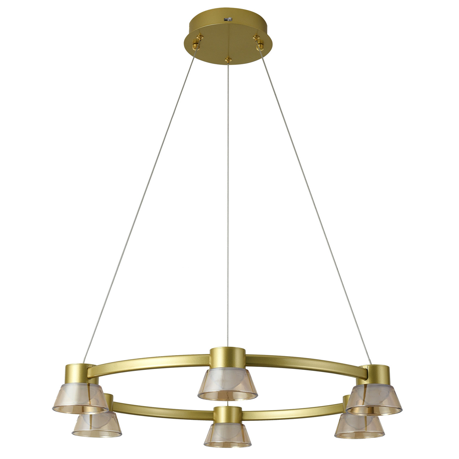 Rocket Metal Tri-Colour LED 6 Light Pendant