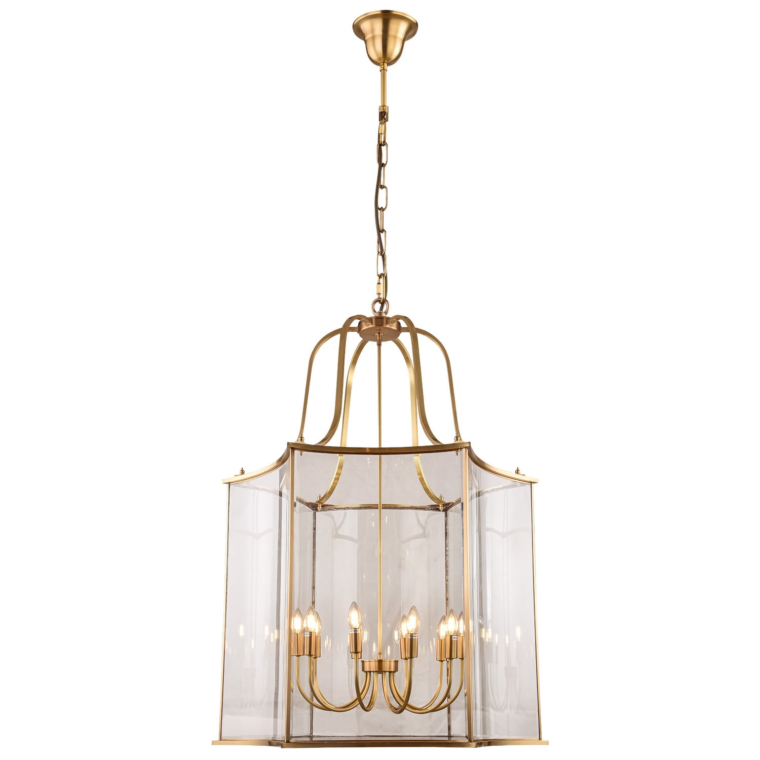 Brentwood Glass 10-Light Pendant