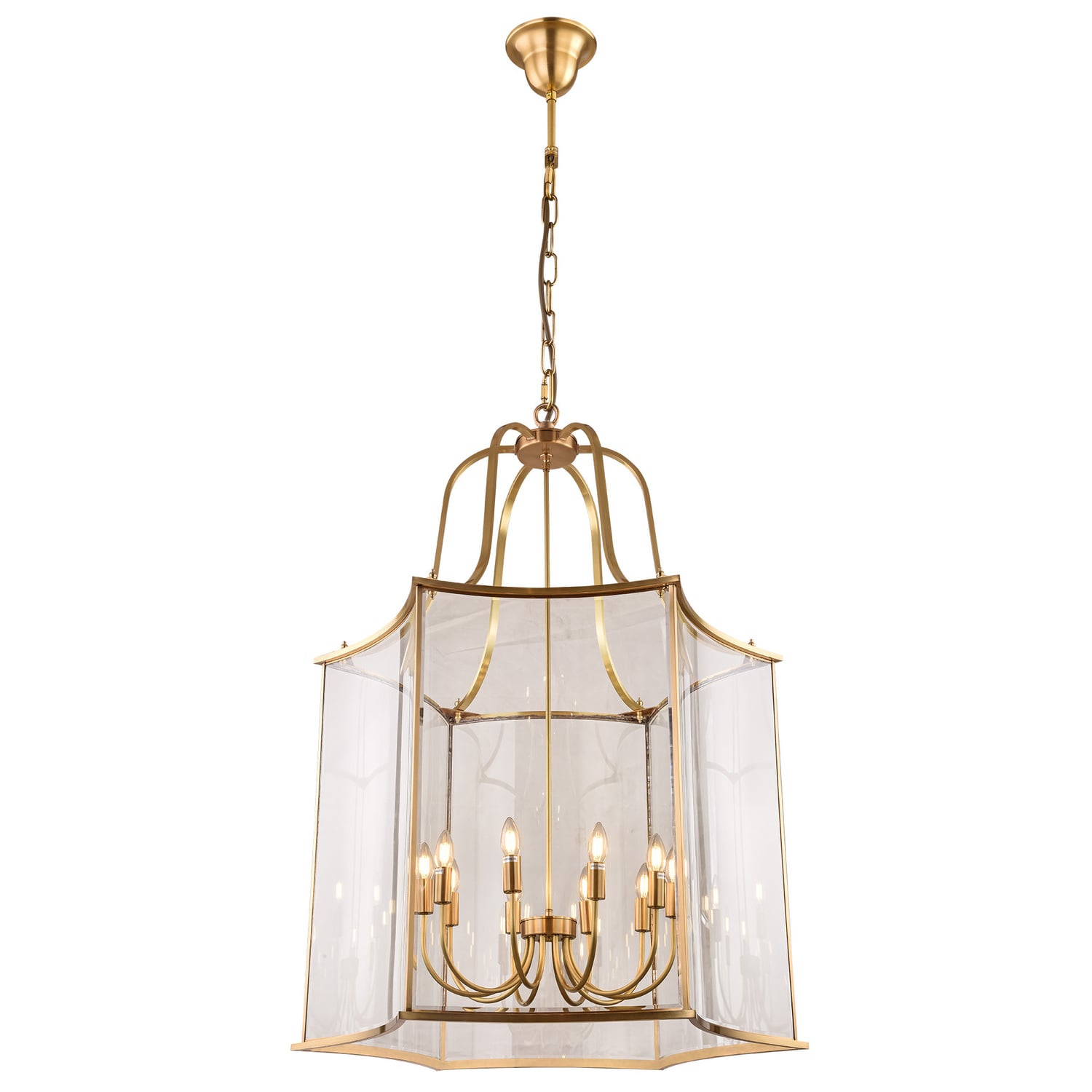 Brentwood Glass 10-Light Pendant