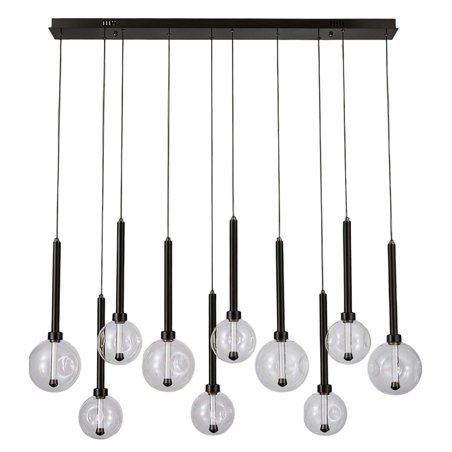 Meteor Glass Linear LED 10-Light Pendant