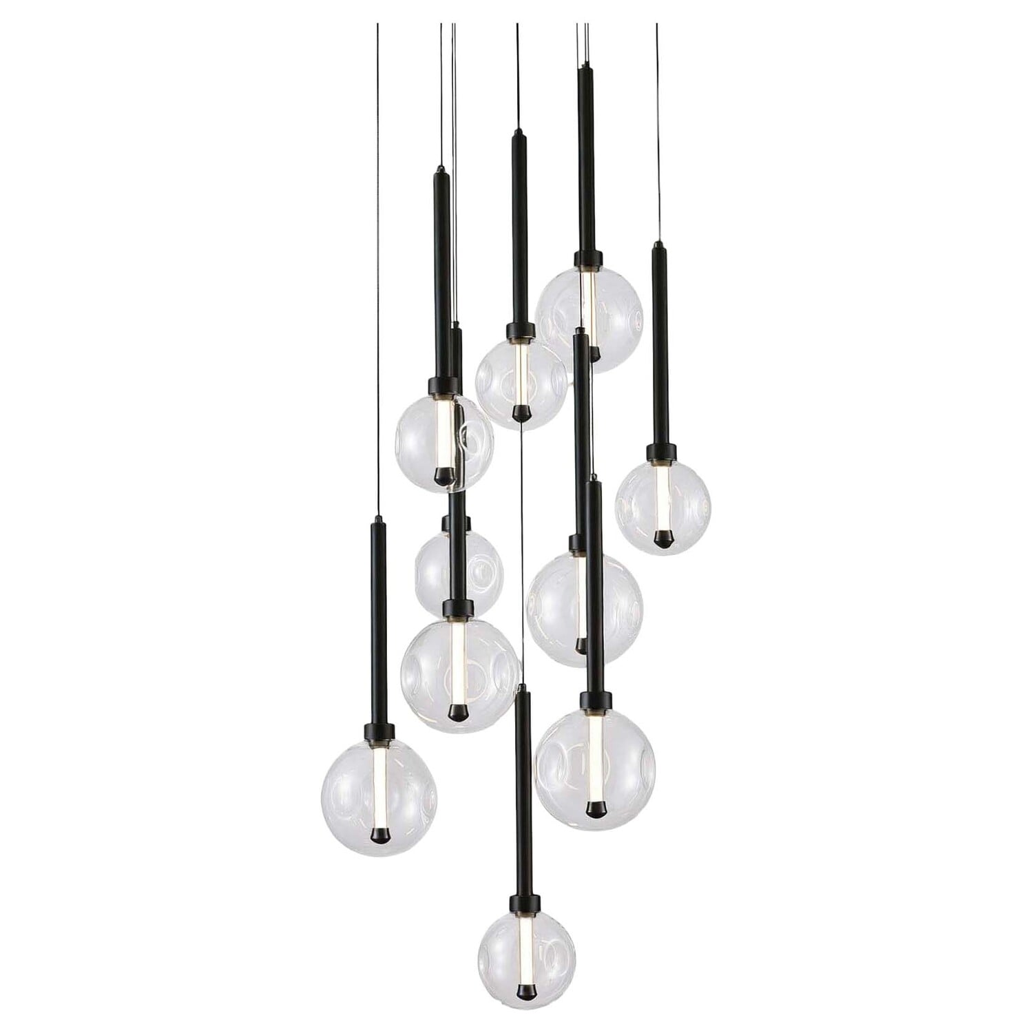 Meteor Glass LED 10-Light Pendant