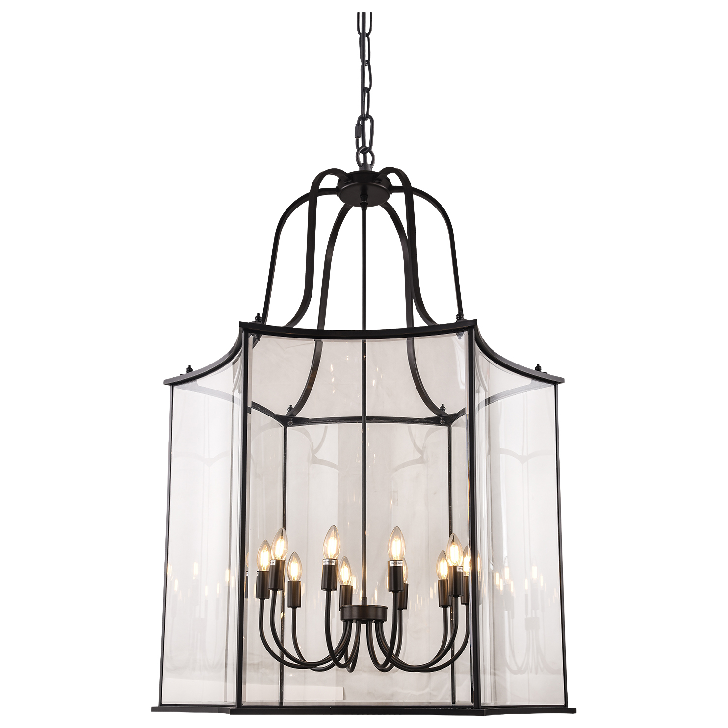 Brentwood Glass 10-Light Pendant
