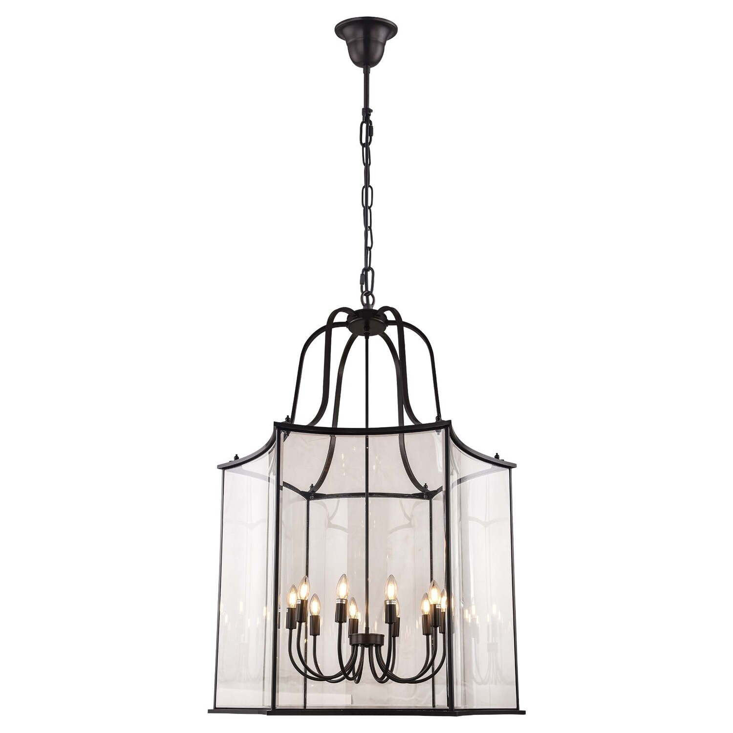Brentwood Glass 10-Light Pendant