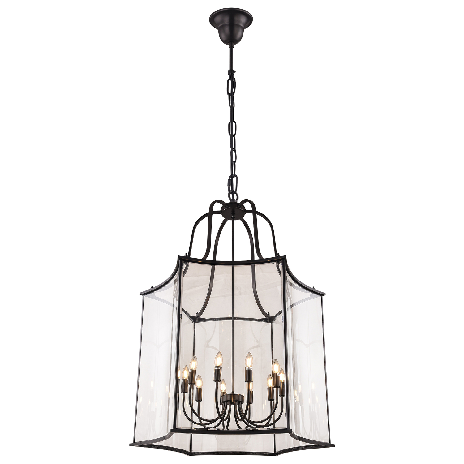 Brentwood Glass 10-Light Pendant